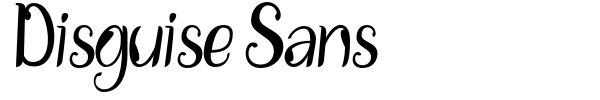 Disguise Sans font preview